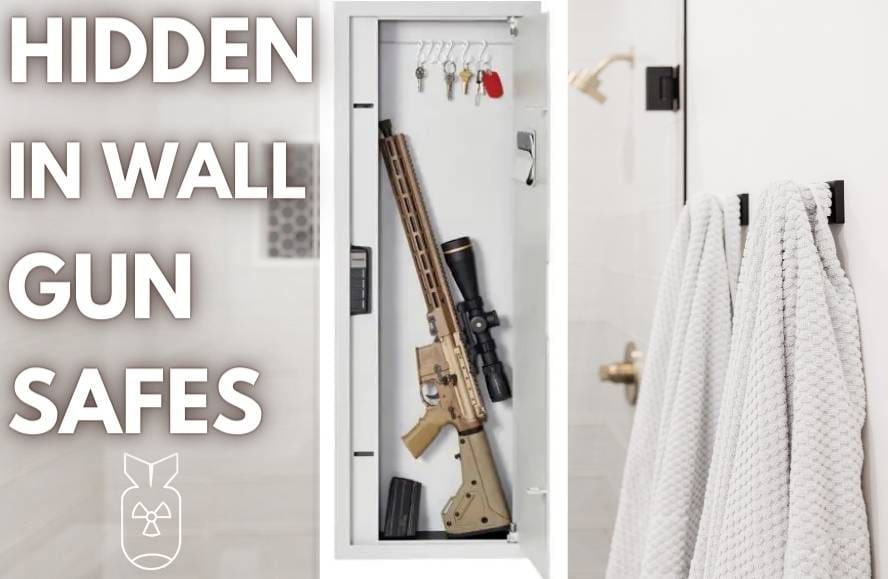 Hidden gun safe in wall