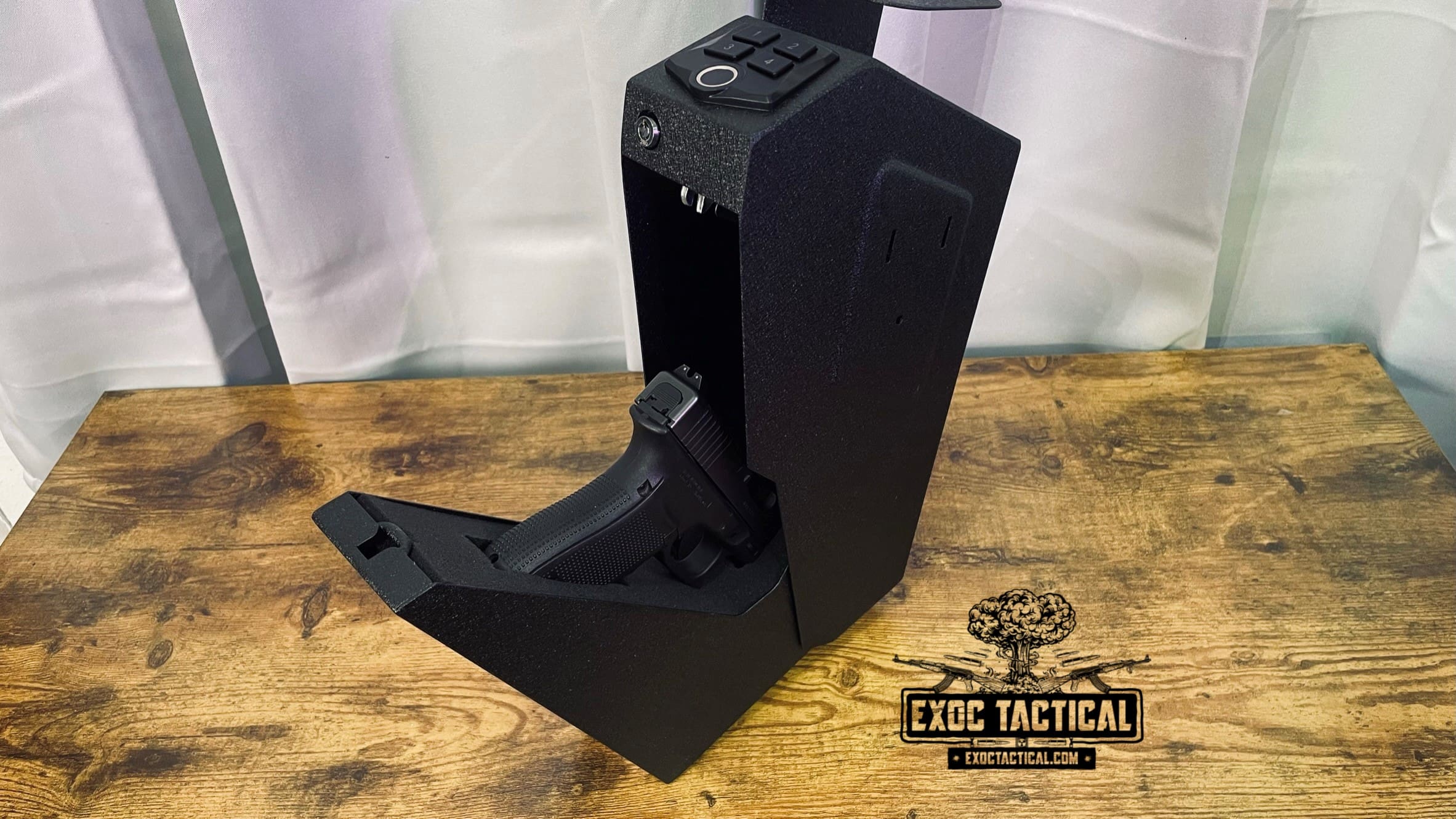 RPNB biometric desk mounted pistol safe
